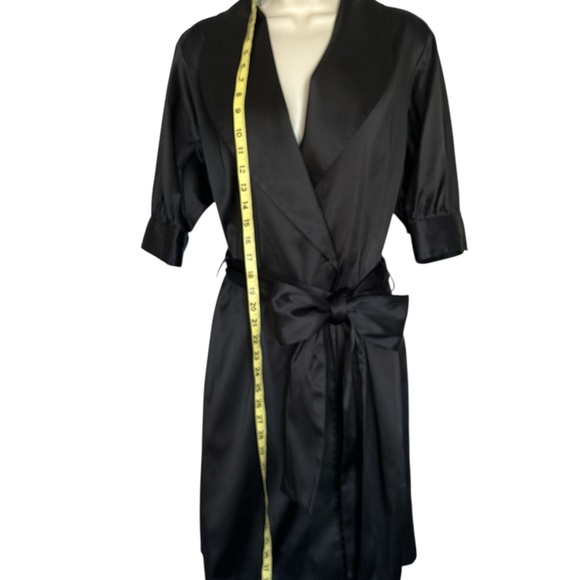 Black Midi Dress with Wrap Front - Picture 2 of 10
